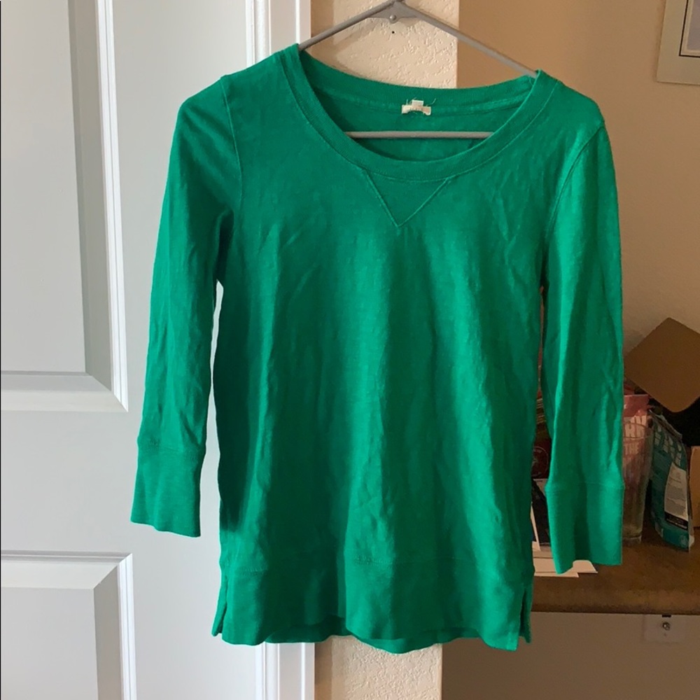 J crew green shirt